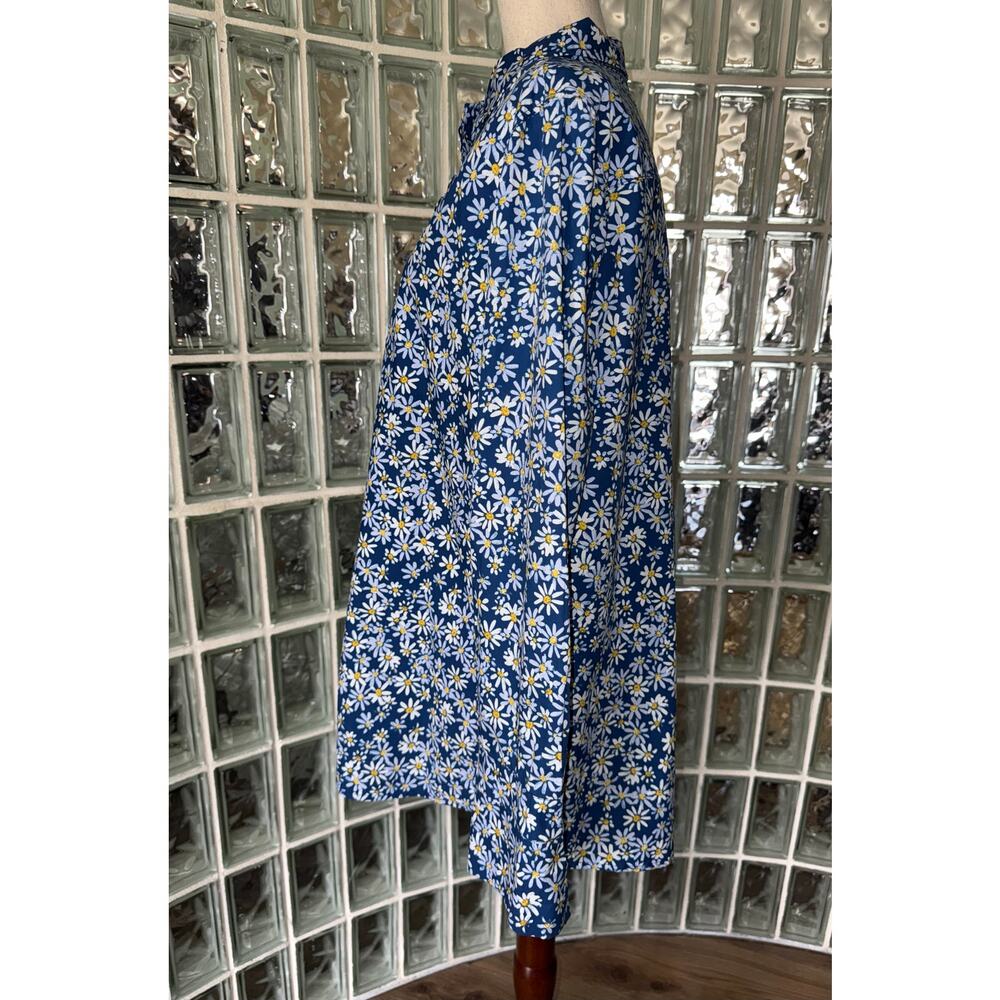 Tyler Boe Daisy Print Long Sleeve Popover Top - size Large - OC - Picture 2 of 9